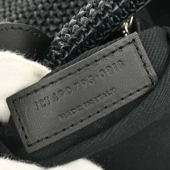 Saint Laurent Black Raffia Tassel Tote Handbag TCT490793･0918 134716 - Picture 10 of 10